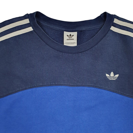 Mens Blue Adidas Crewneck Jumper