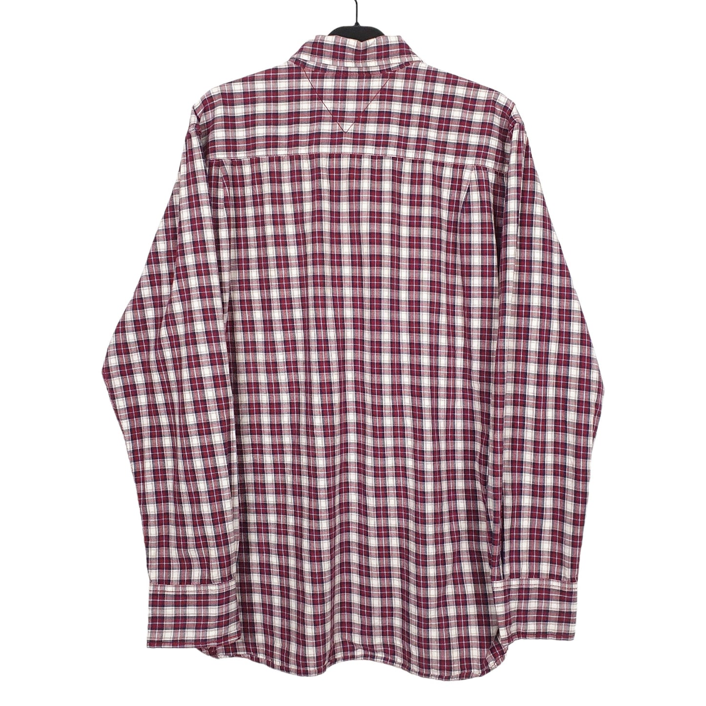 Tommy Hilfiger Long Sleeve Regular Fit Check Shirt Burgundy