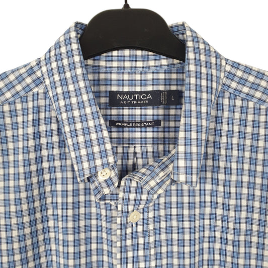 Mens Blue Nautica Long Sleeve Shirt