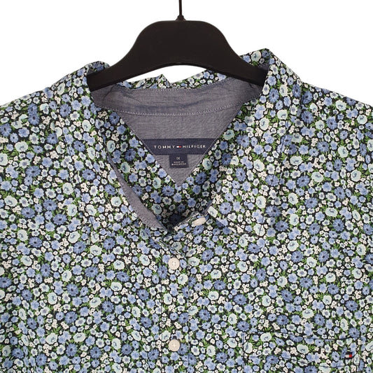 Womens Blue Tommy Hilfiger Floral Long Sleeve Shirt