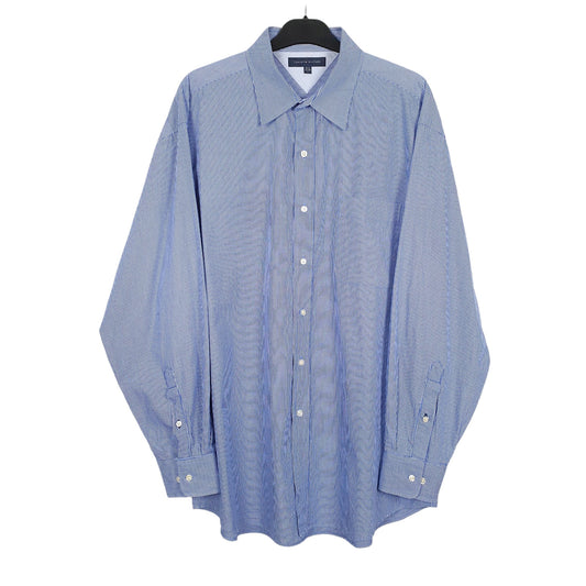 Tommy Hilfiger Long Sleeve Regular Fit Pinstripe Shirt Blue