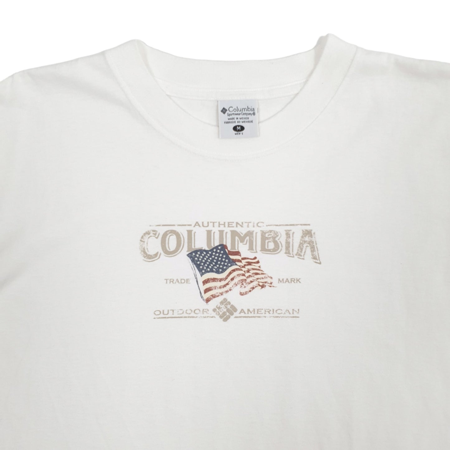 Mens Ehite Columbia Sportswear Short Sleeve T Shirt