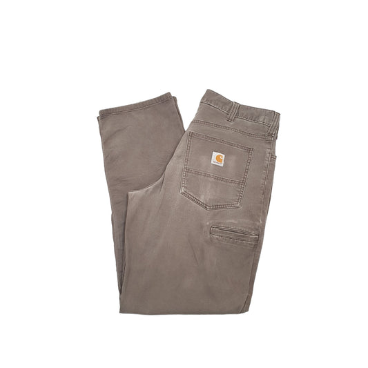 Carhartt Casual Straight Fit Relaxed Jeans W33 L30 Khaki