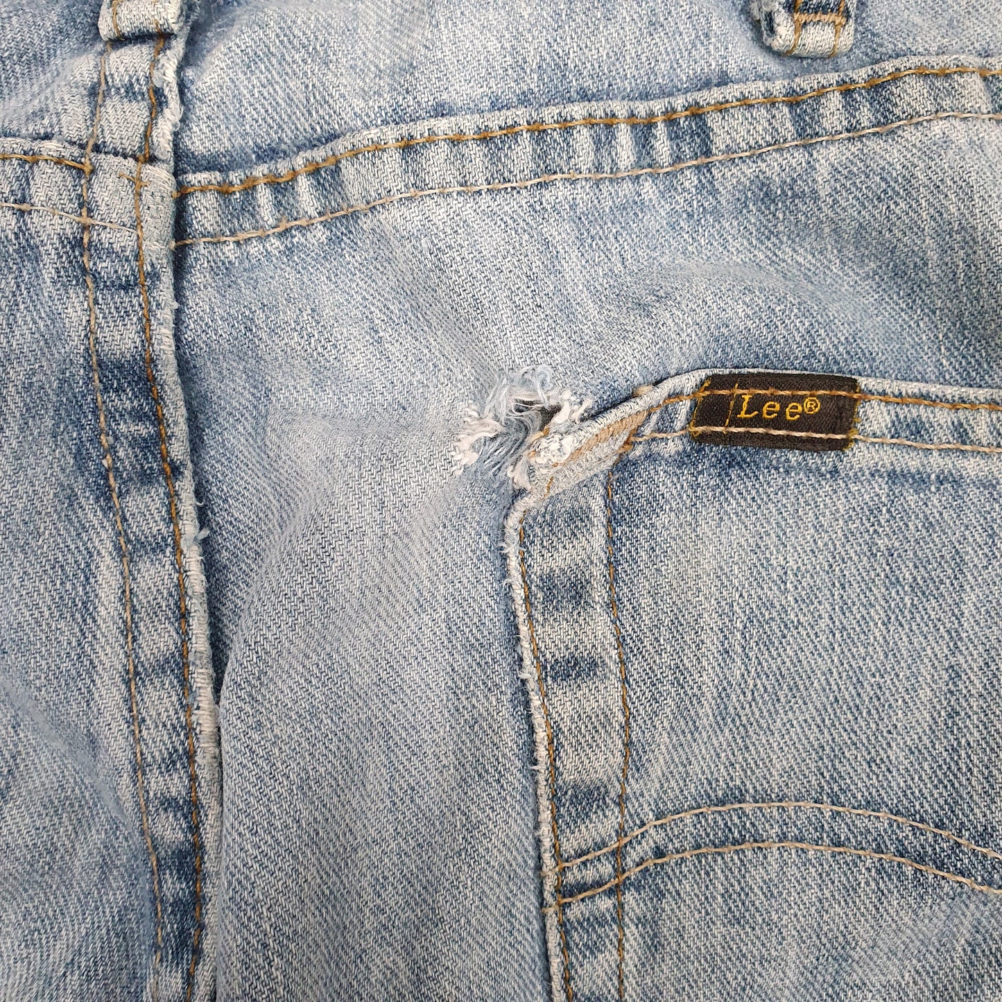 Lee Casual Regular Fit Repair Needed Jeans W36 L29 Blue