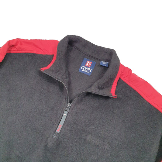 Chaps Quarter Zip Fleece L Black