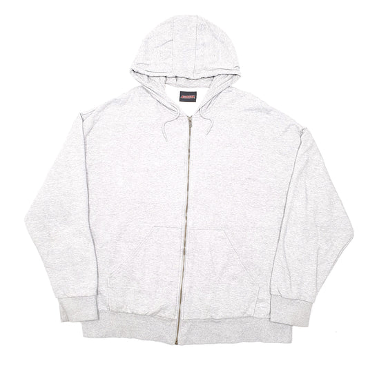 Mens Grey Dickies Hoodie Thermal Lined Full Zip Jumper
