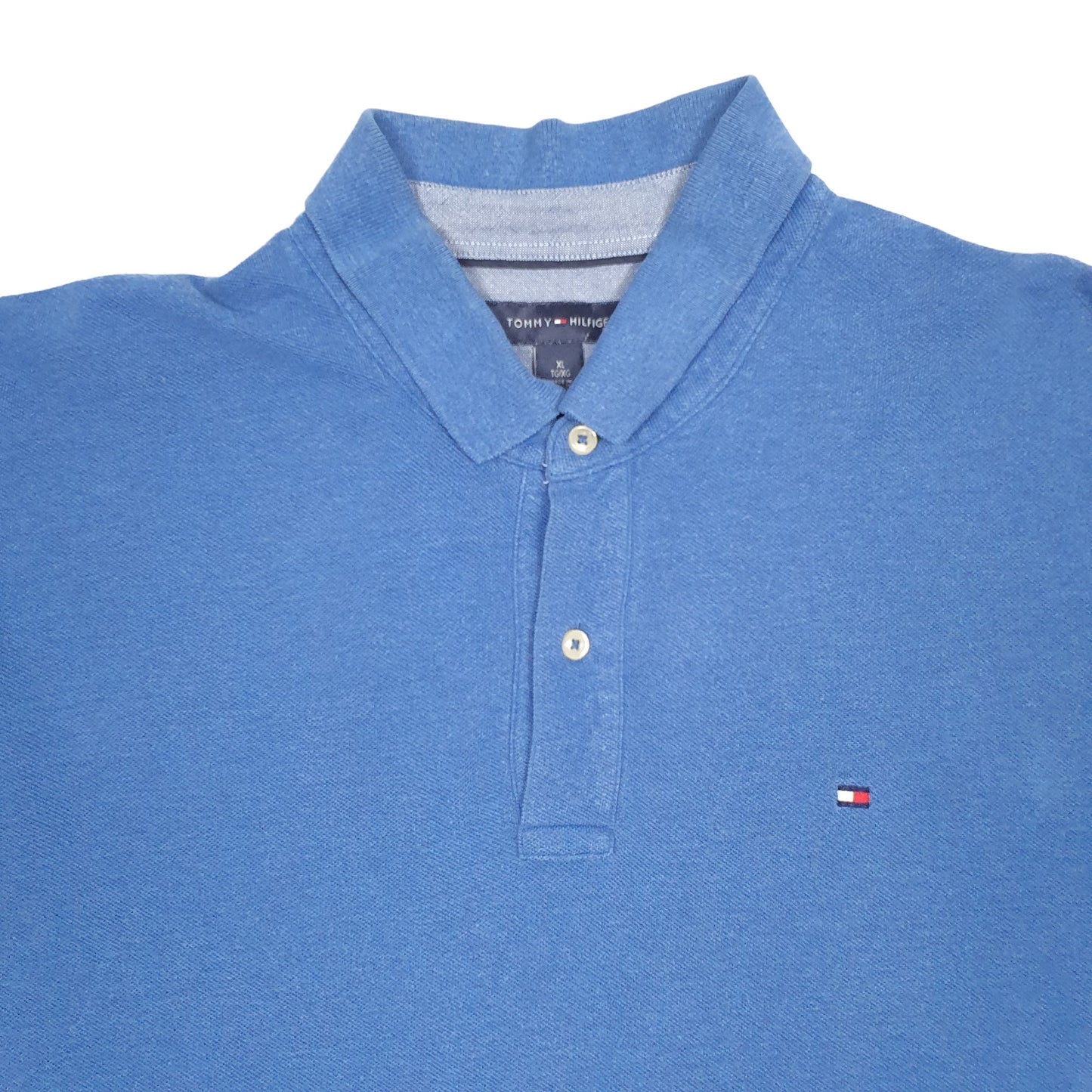Mens Blue Tommy Hilfiger Long Sleeve Polo Shirt