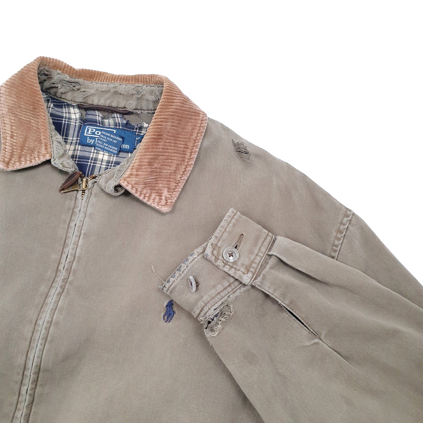 Mens Brown Polo Ralph Lauren Corduroy Harrington Jacket Coat