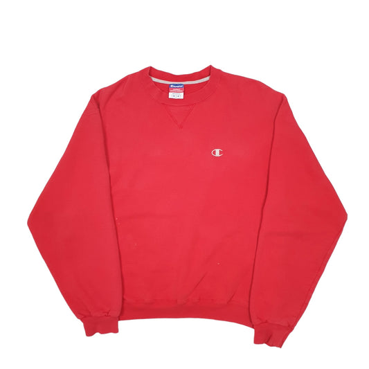 Mens Red Champion Crewneck Jumper