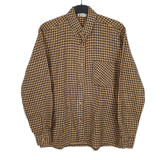 Charme Flannel Shacket Long Sleeve Regular Fit Check Shirt Yellow