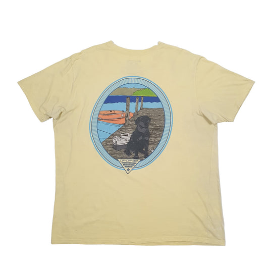 Mens Yellow Columbia Sportswear Short Sleeve T Shirt