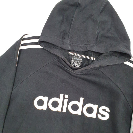 Mens Black Adidas Hoodie Jumper