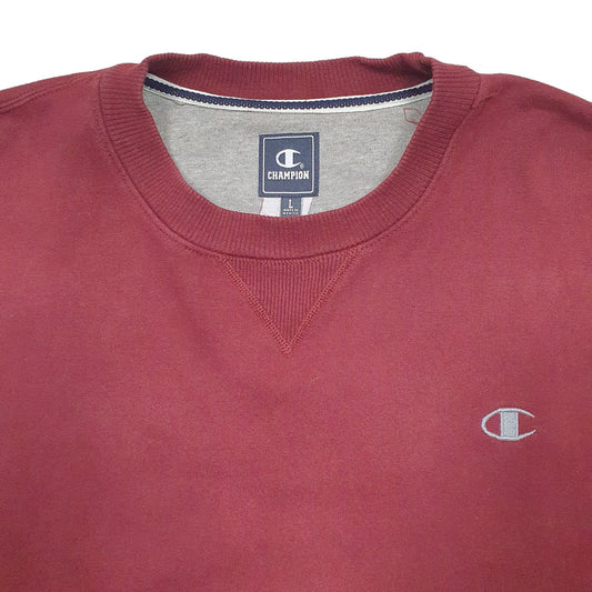Mens Burgundy Champion Crewneck Jumper
