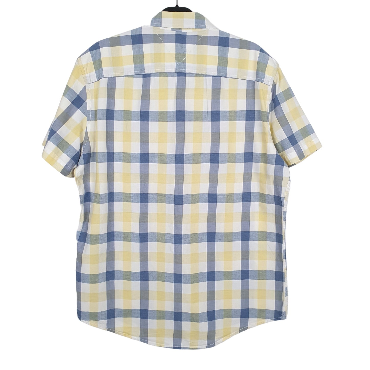 Tommy Hilfiger Short Sleeve Custom Fit Check Shirt Yellow