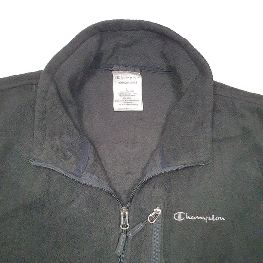 Mens Black Champion Full Zip Jumper