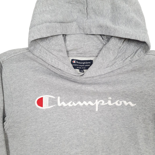 Mens Grey Champion Hoodie Jumper
