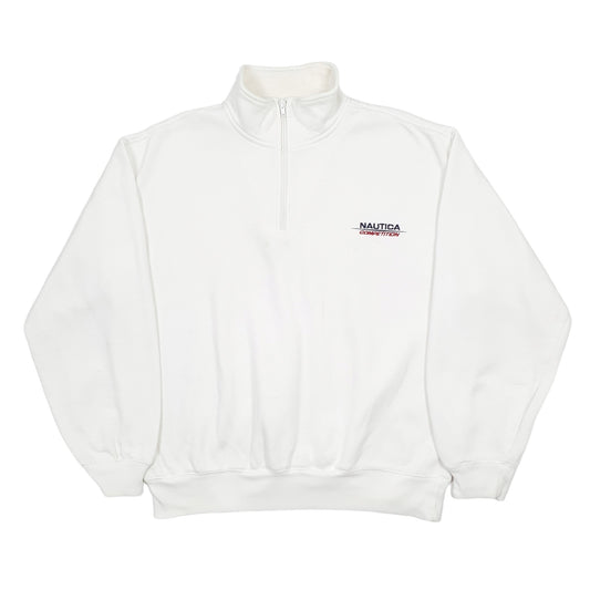Nautica Competition Spellout Quarter Zip L White