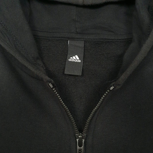 Mens Black Adidas Hoodie Full Zip Jumper