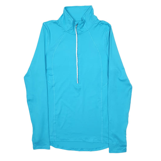 Womens Blue Champion Active Quarter Zip Jumper
