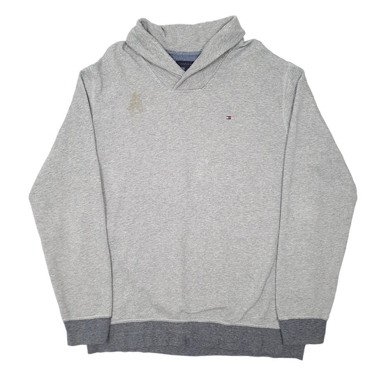 Mens Grey Tommy Hilfiger Shoal Neck Jumper