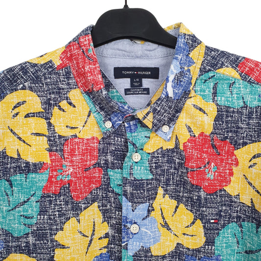 Tommy Hilfiger Pattern Short Sleeve Regular Fit Shirt Yellow