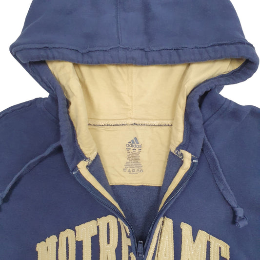 Mens Navy Adidas Notre Dame Hoodie Jumper