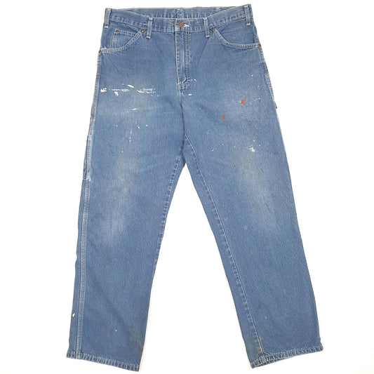 Carhartt Casual Loose Fit Carpenter Jeans W34 L30 Blue