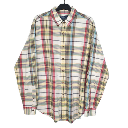 Ralph Lauren Long Sleeve Classic Fit Check Shirt Beige