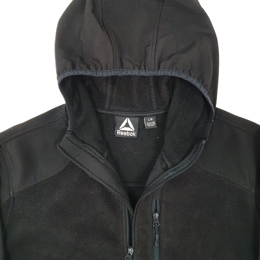 Mens Black Reebok Hoodie Full Zip Jumper