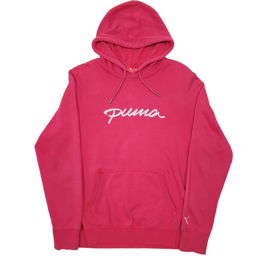 Womens Pink Puma Hoodie Jumper