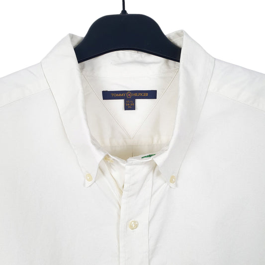 Mens Cream Tommy Hilfiger Long Sleeve Shirt