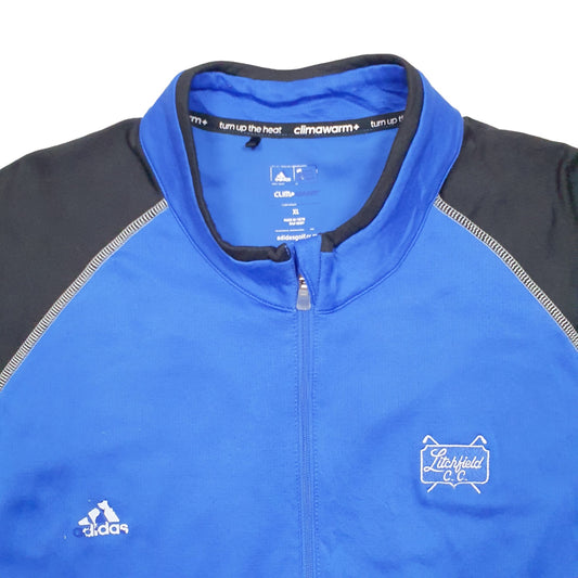 Mens Blue Adidas Full Zip Jumper