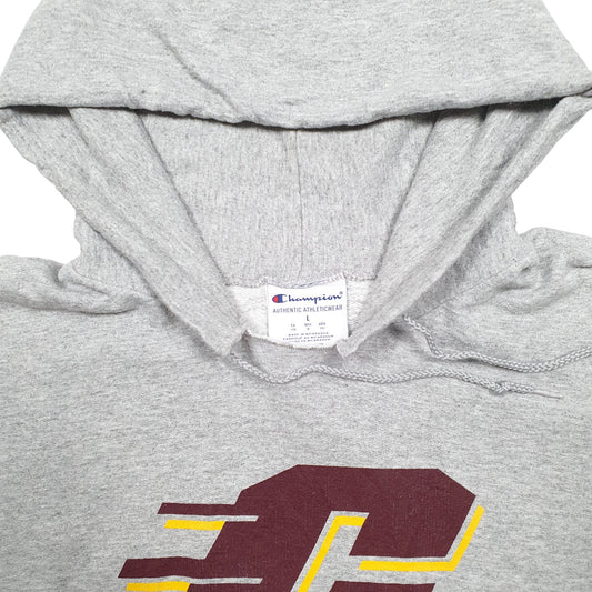 Mens Grey Champion USA College Hoodie Jumper