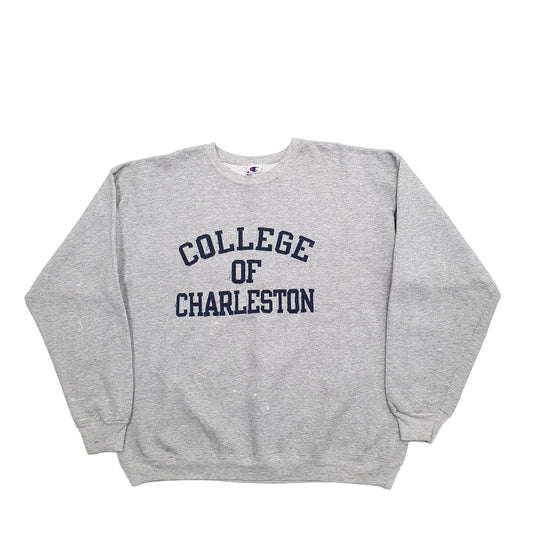 Mens Grey Champion USA College Charleston Crewneck Jumper