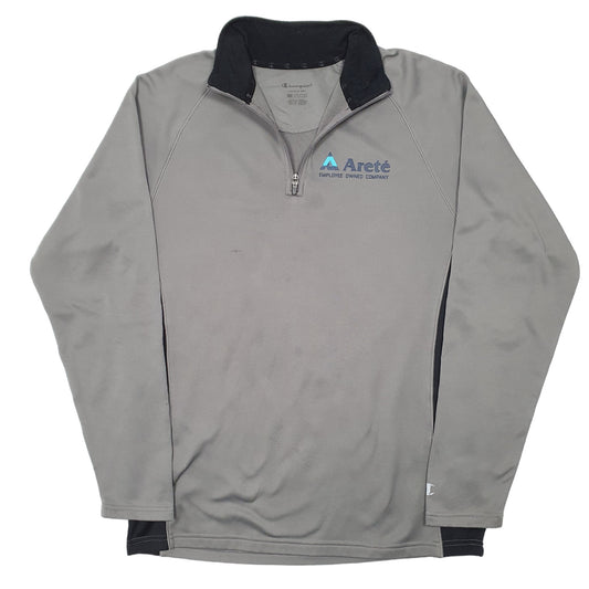 Mens Grey Champion Active Arete Quarter Zip Jumper