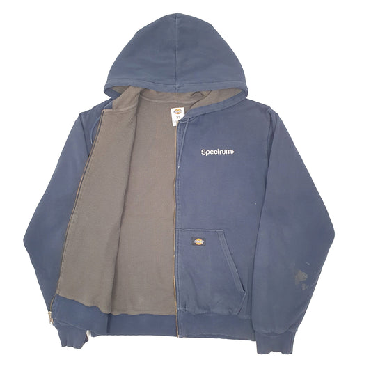 Mens Navy Dickies Hoodie Workwear Full Zip Jumper