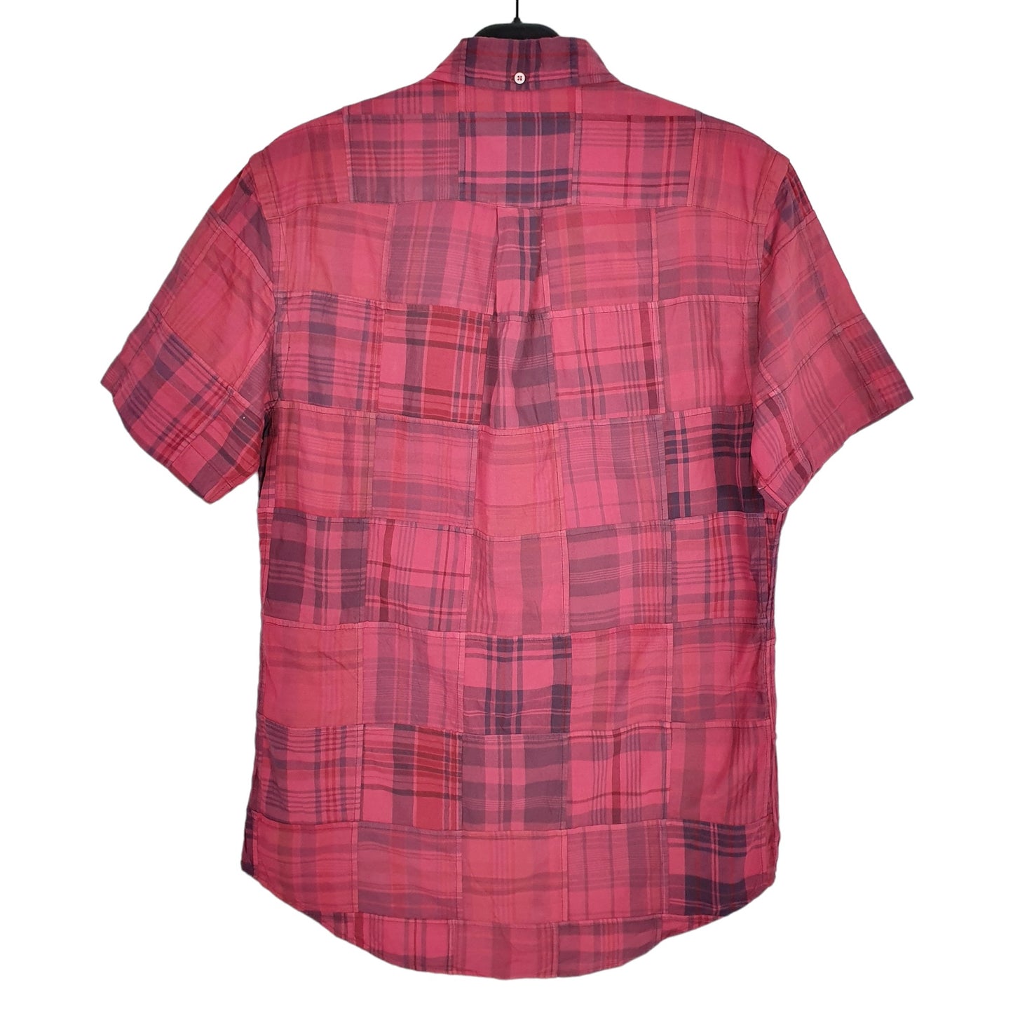 Ralph Lauren Short Sleeve Custom Fit Check Shirt Burgundy
