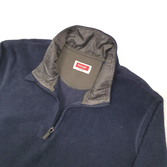 Wrangler Quarter Zip Fleece L Navy
