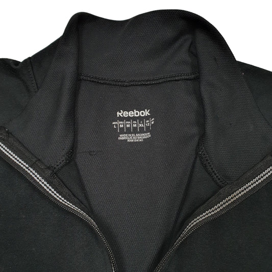 Womens Black Reebok Quarter Zip Jumper