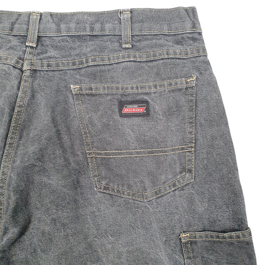 Mens Grey Dickies Carpenter Workwear Denim Shorts