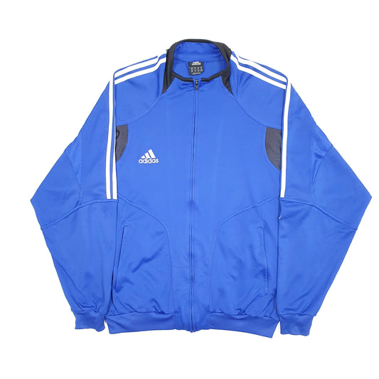 Mens Blue Adidas Track Softshell Full Zip Jumper