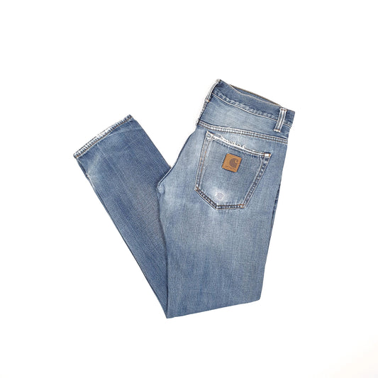 Carhartt Casual Tapered Fit Selvedge WIP Jeans W34 L33 Blue