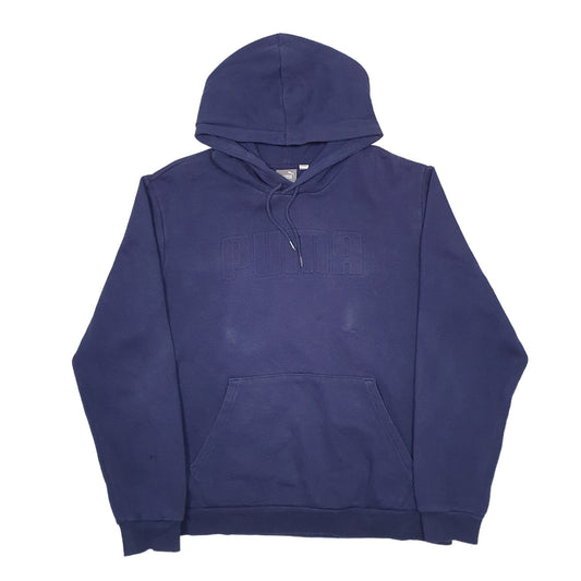 Mens Blue Puma Hoodie Jumper