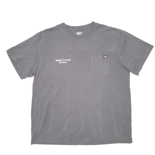 Mens Grey Dickies Pocket Work Wear Sawmill Saltair Short Sleeve T Shirt