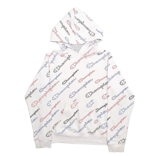 Mens White Champion Hoodie Jumper