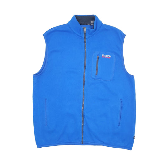 Chaps Sport Spellout Gilet Fleece L Blue