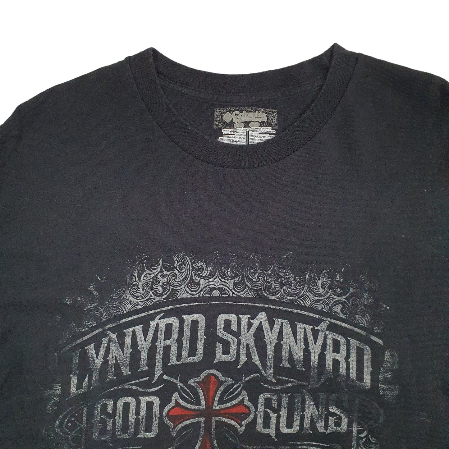 Mens Black Columbia Sportswear Lynrd Skynrd ZZ Top Short Sleeve T Shirt