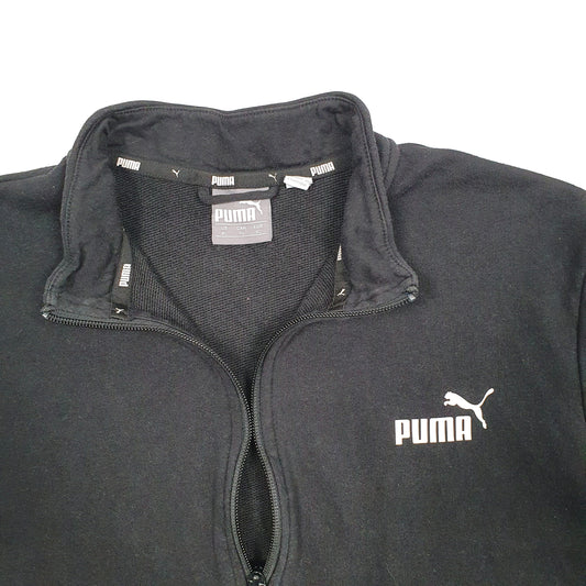 Womens Black Puma Full Zip Jumper