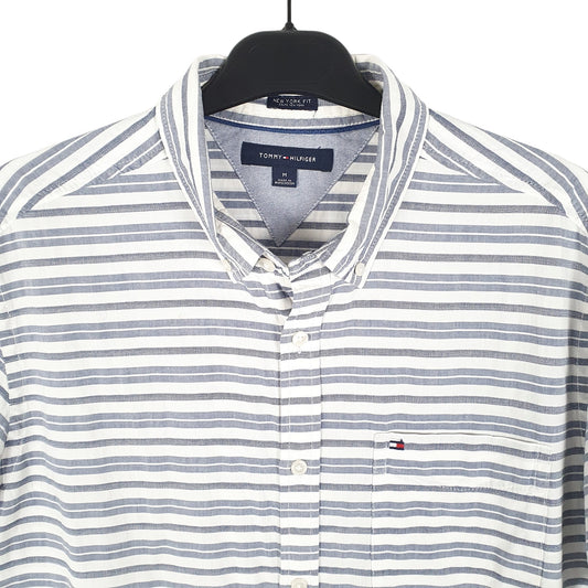 Tommy Hilfiger Short Sleeve Regular Fit Striped Shirt White