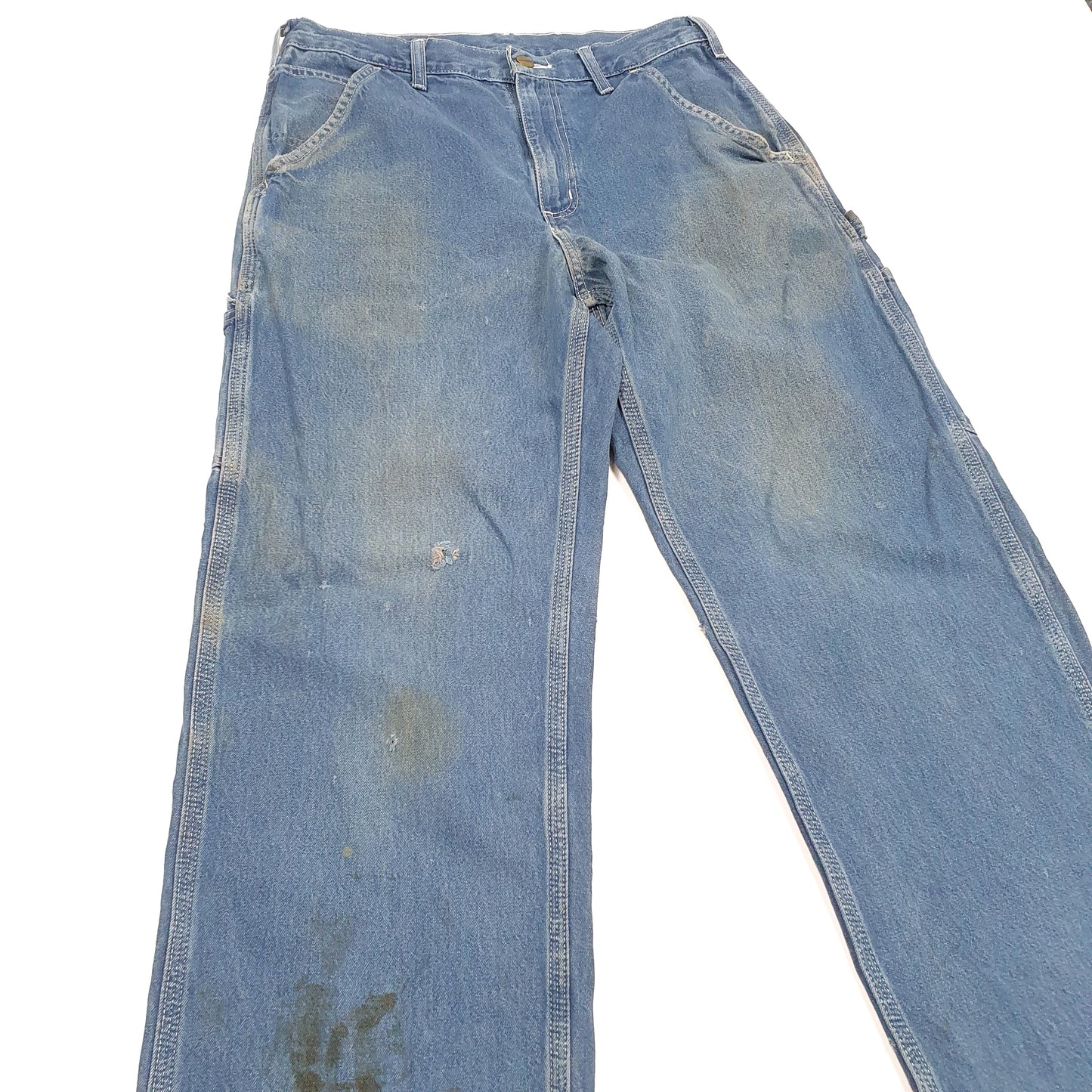 Carhartt Casual Loose Fit Carpenter Jeans W31 L30 Blue
